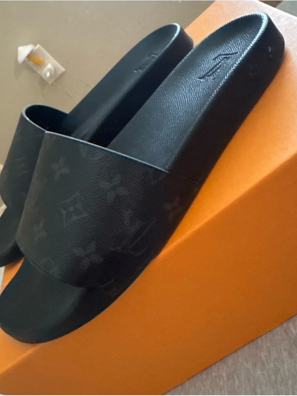 Louis Vuitton Orange Box with Black Logo